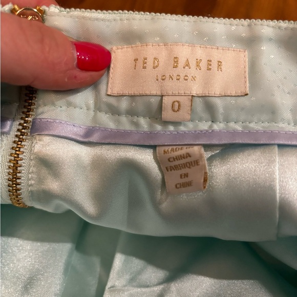 Ted Baker London Floral Midi Skirt - White and Green - Picture 5 of 9